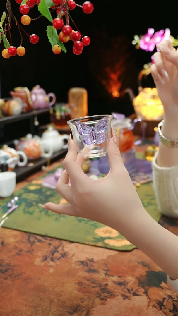 【闪购商品】紫色蝴蝶杯60cc@@@@@@@