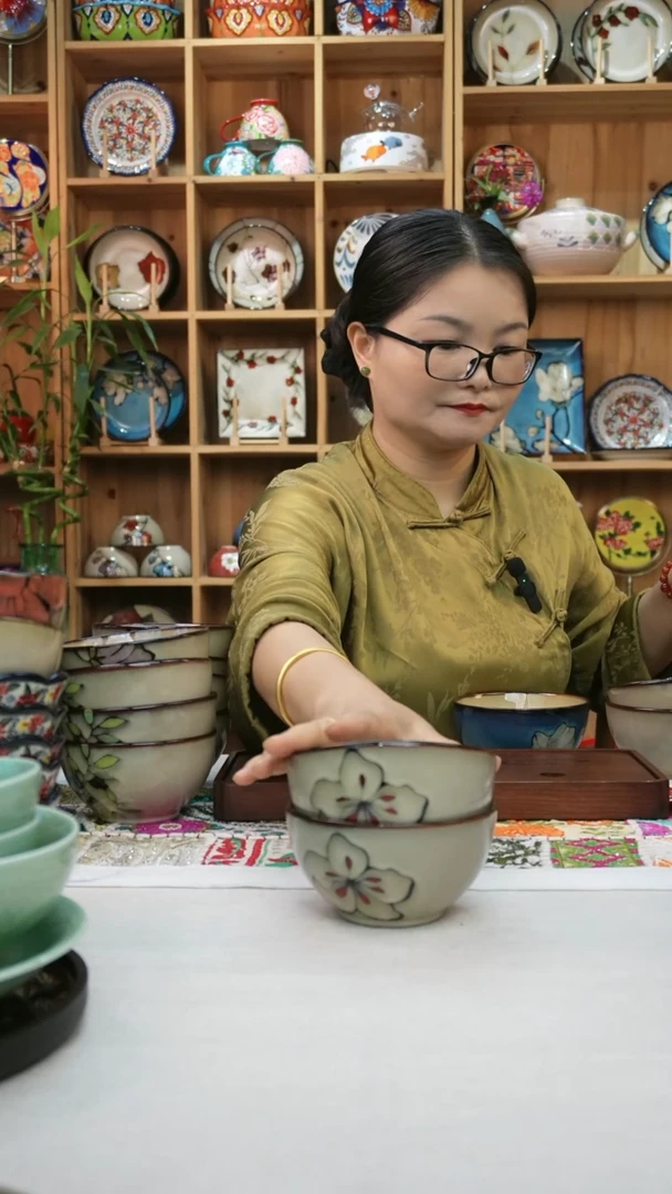 瓷片阳**姐小可高温陶瓷餐具一组6个米饭碗