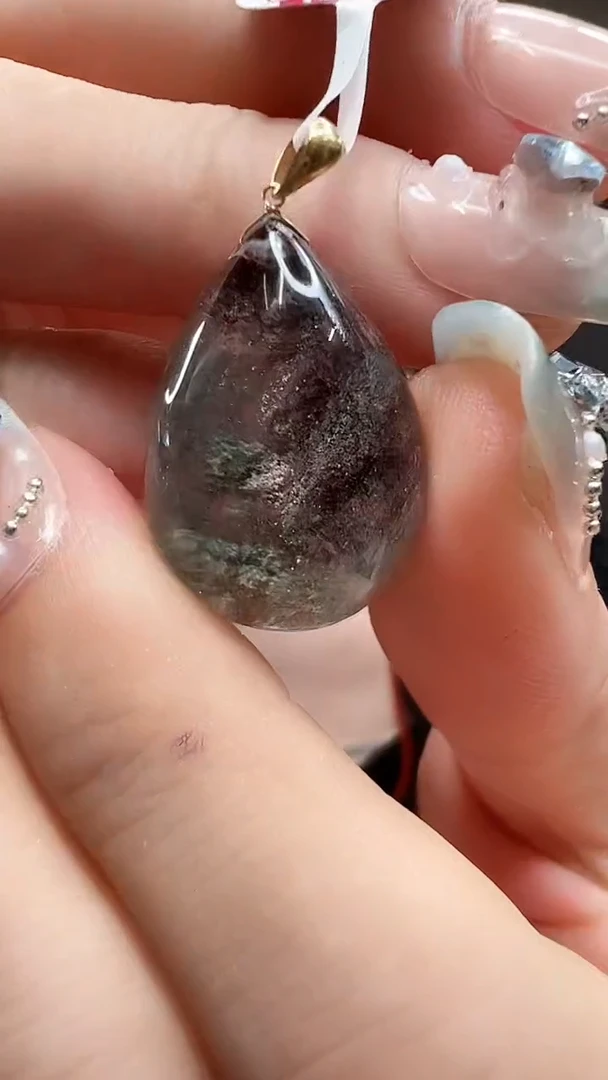 吊坠(不含链)14K金镶嵌水晶/绿幽灵