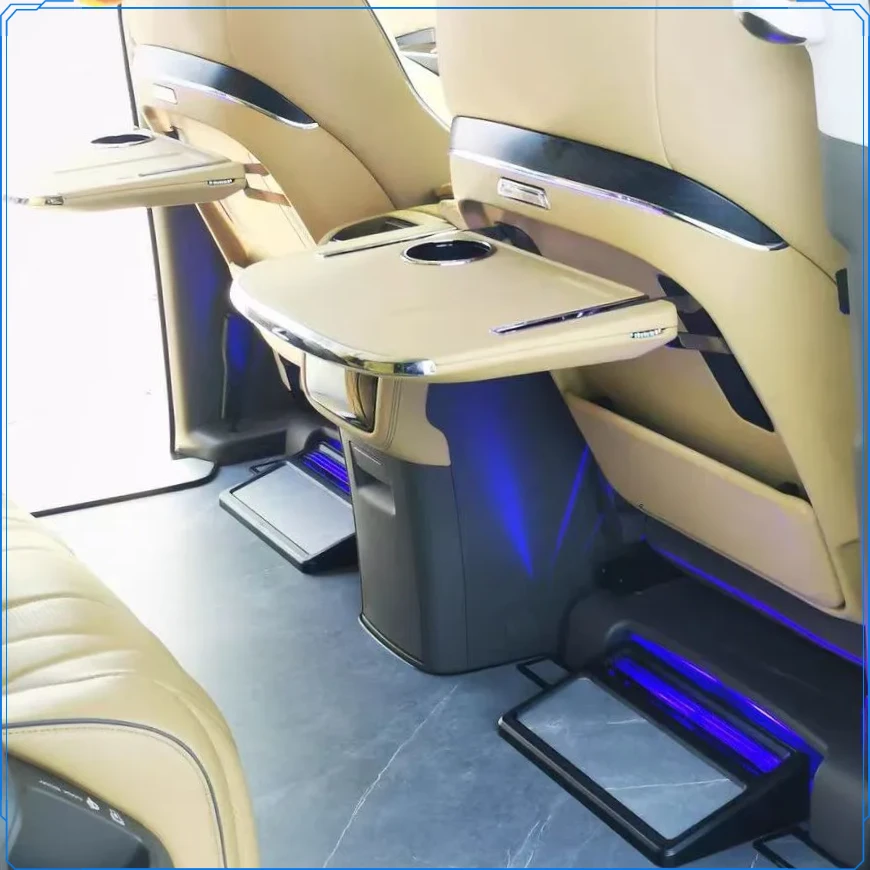 腾势D9折叠小桌板专用后排车载多功能带无线充电氛围灯升级【荣辉】