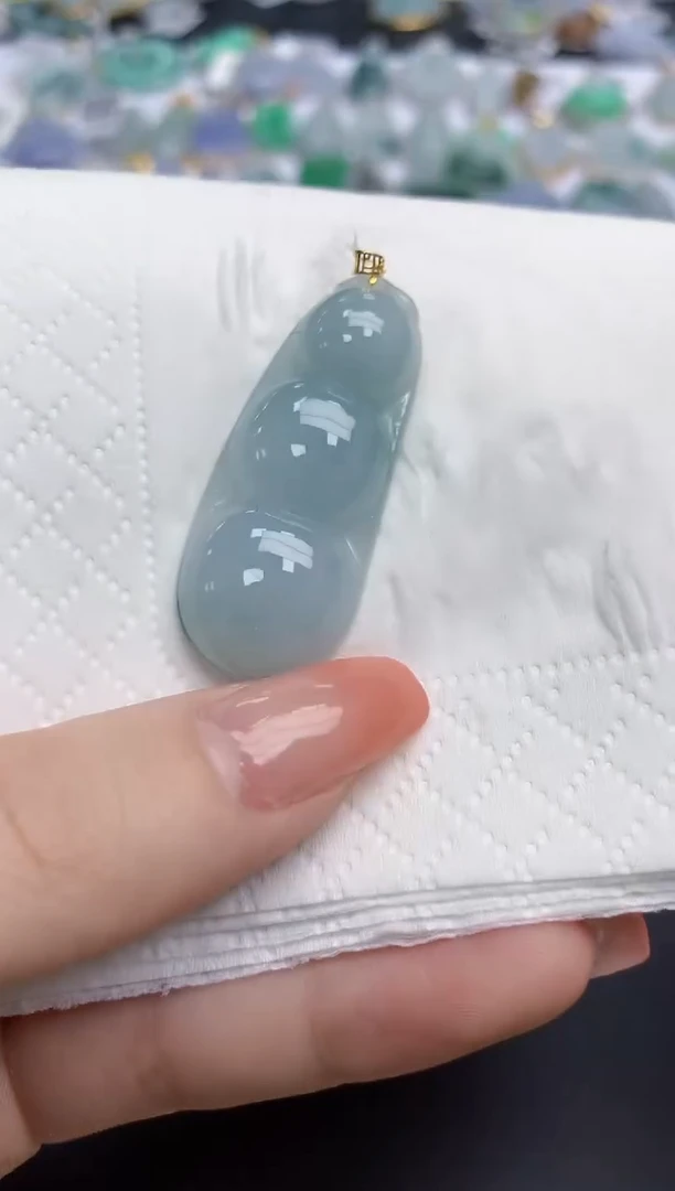 【闪购商品】翡翠颈饰18K金镶嵌天然缅甸翡翠A货