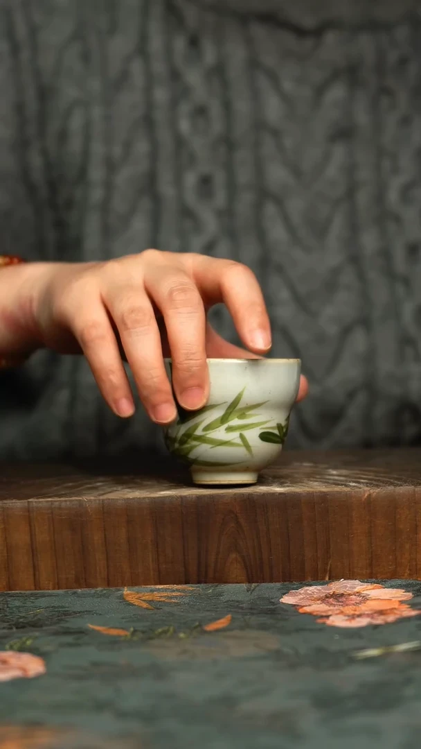 杯釉下彩手工手绘同款陶器