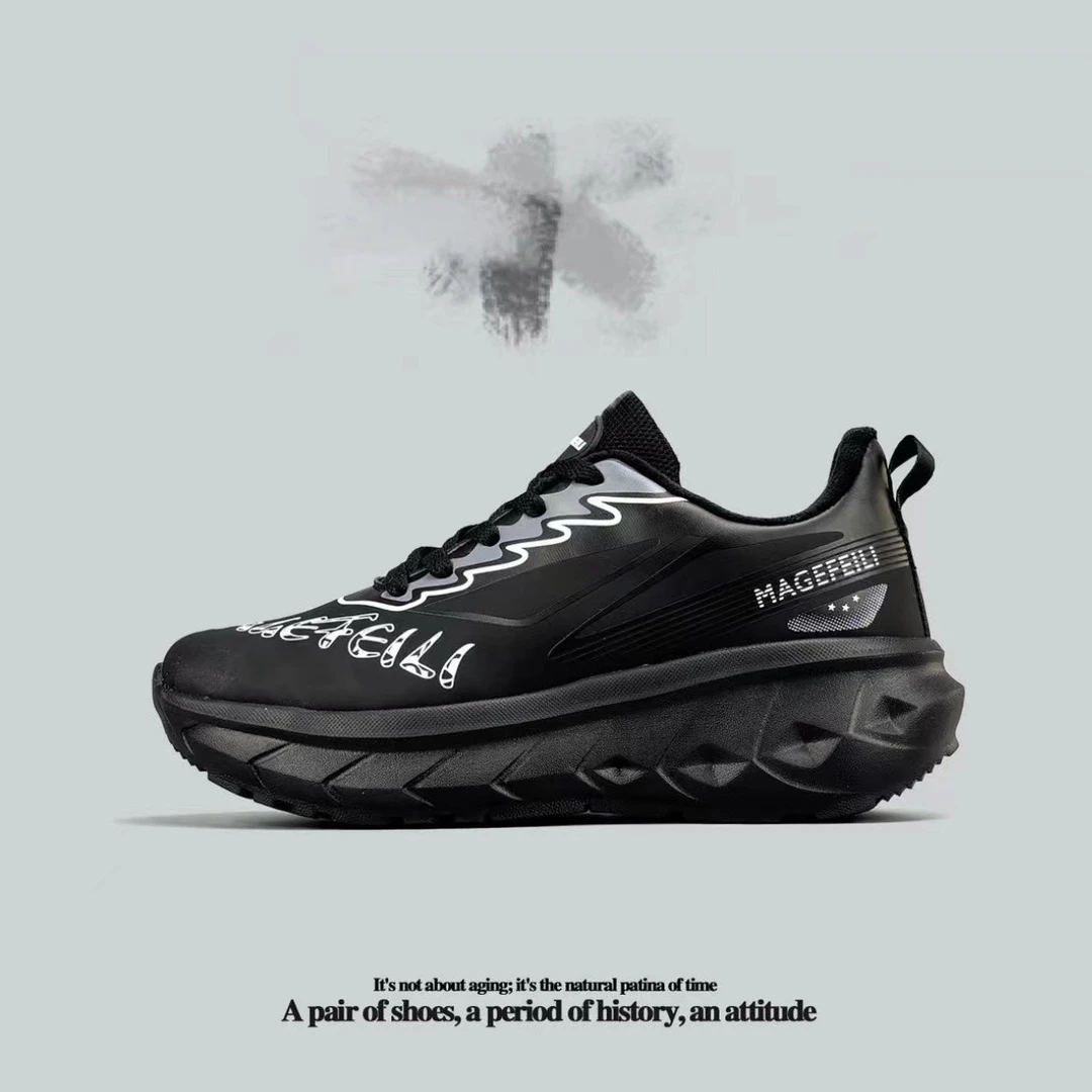 加绒皮面运动舒适休闲跑鞋男女同款鞋9155【小猪1】q