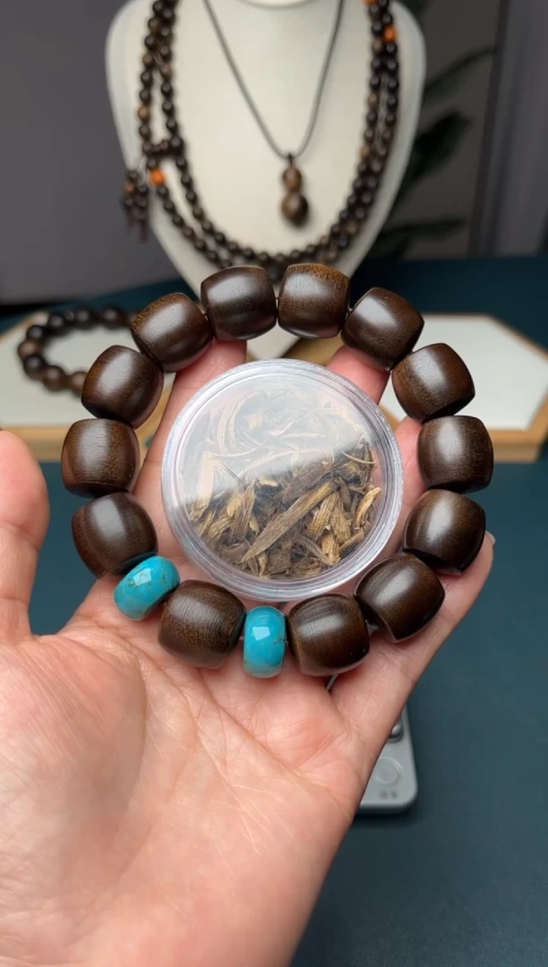 沉香沉香碎屑16mm单圈越南芽庄白奇楠沉水