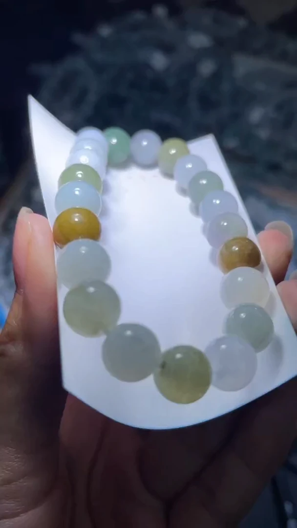 未镶嵌定制翡翠天然缅甸翡翠手串3