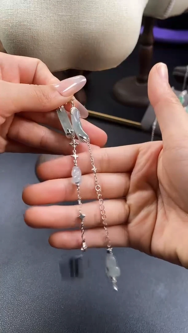 颈饰银S925镶嵌翡翠15768