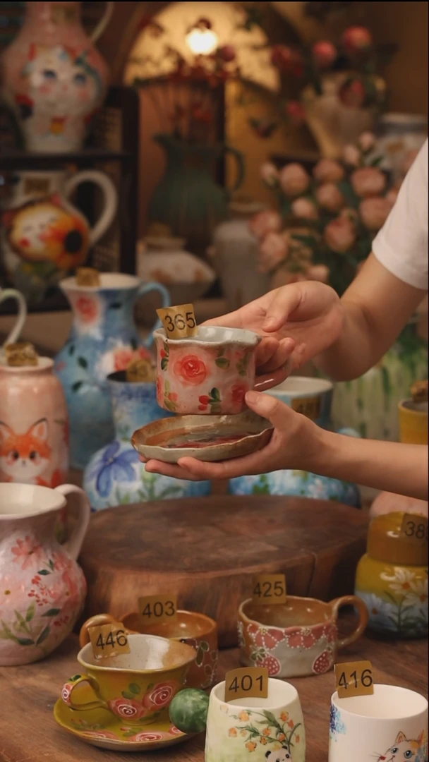 陶瓷景德镇设计师手作花器摆件侘寂风365