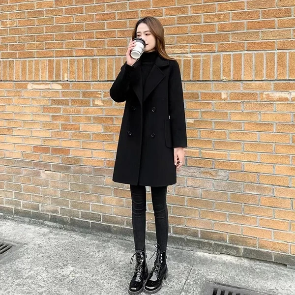 2025秋冬款显瘦双面中长款韩版小个子气质时尚洋气外套2512xt