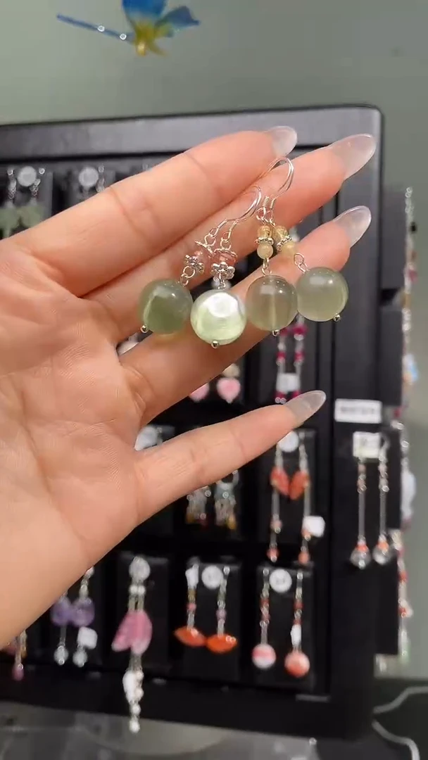 紫晶耳饰银S925镶嵌周* 周育