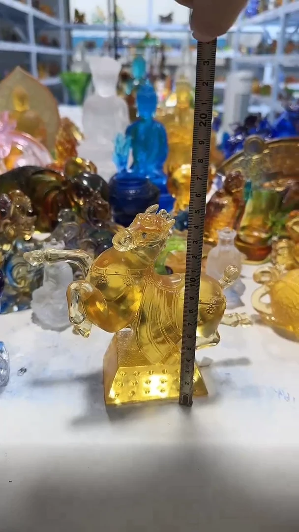 手工艺品琉璃712 唐马  古法琉璃  微瑕介意勿拍 不退不换