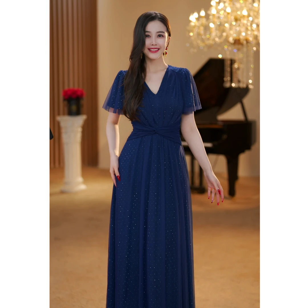 【JOSIE定制】海洋之星 春夏法式显瘦收腰日常高级感连衣裙-YL20150