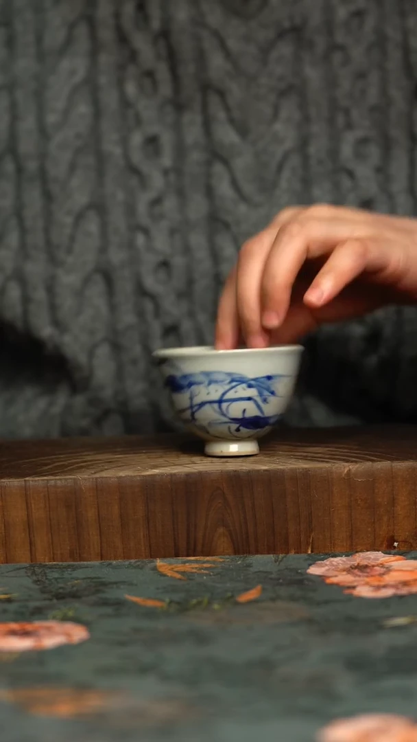 杯釉下彩手工手绘同款陶器