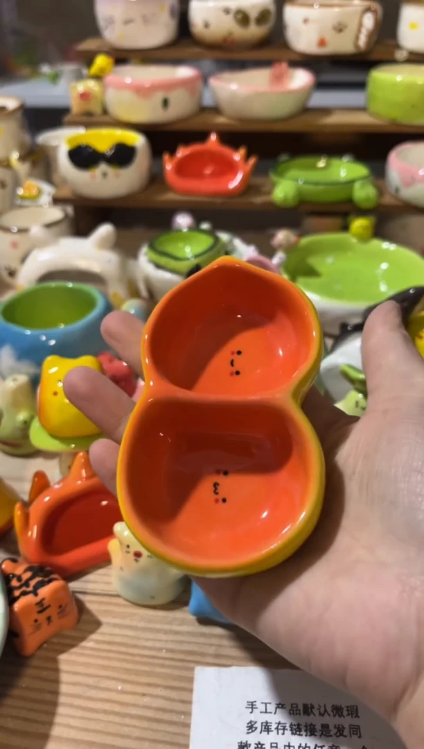 343手绘釉下彩微瑕陶瓷