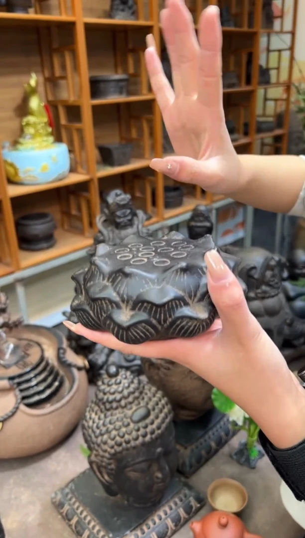 陶土莲蓬实心底座