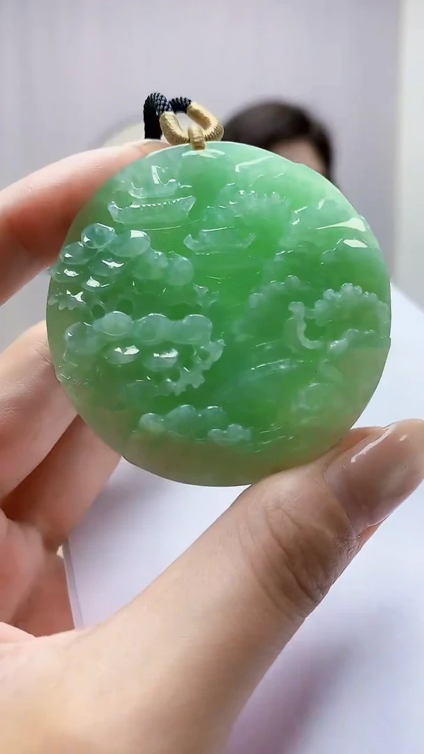 未镶嵌定制翡翠4829MM-毛货挂件52