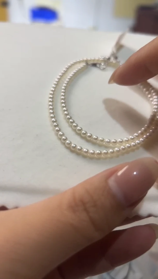 银S925镶嵌项链淡水珍珠17