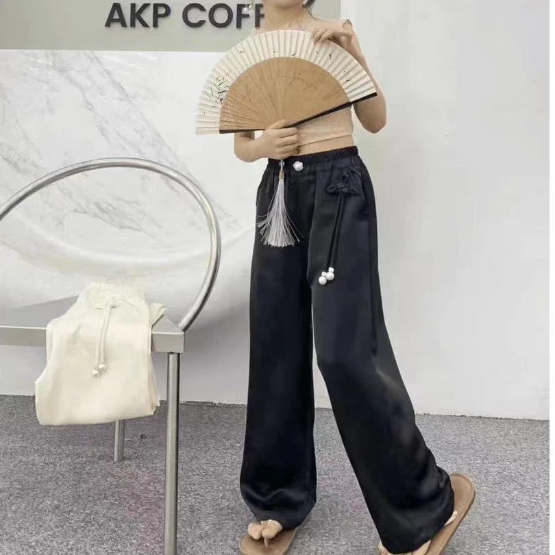 A086儿童新款夏季国风九分休闲裤24818