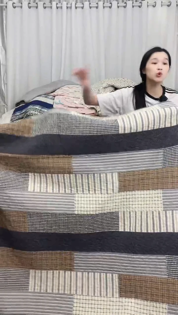 棉150*200长条咖格
