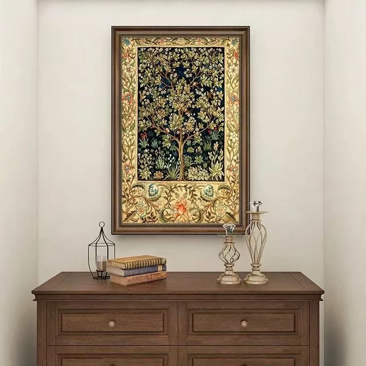 美式生命树幸福花轻奢欧式客厅大幅艺术风景装饰挂画生命树5070