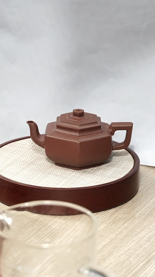 【闪购商品】紫砂茶壶紫泥六方雪华壶