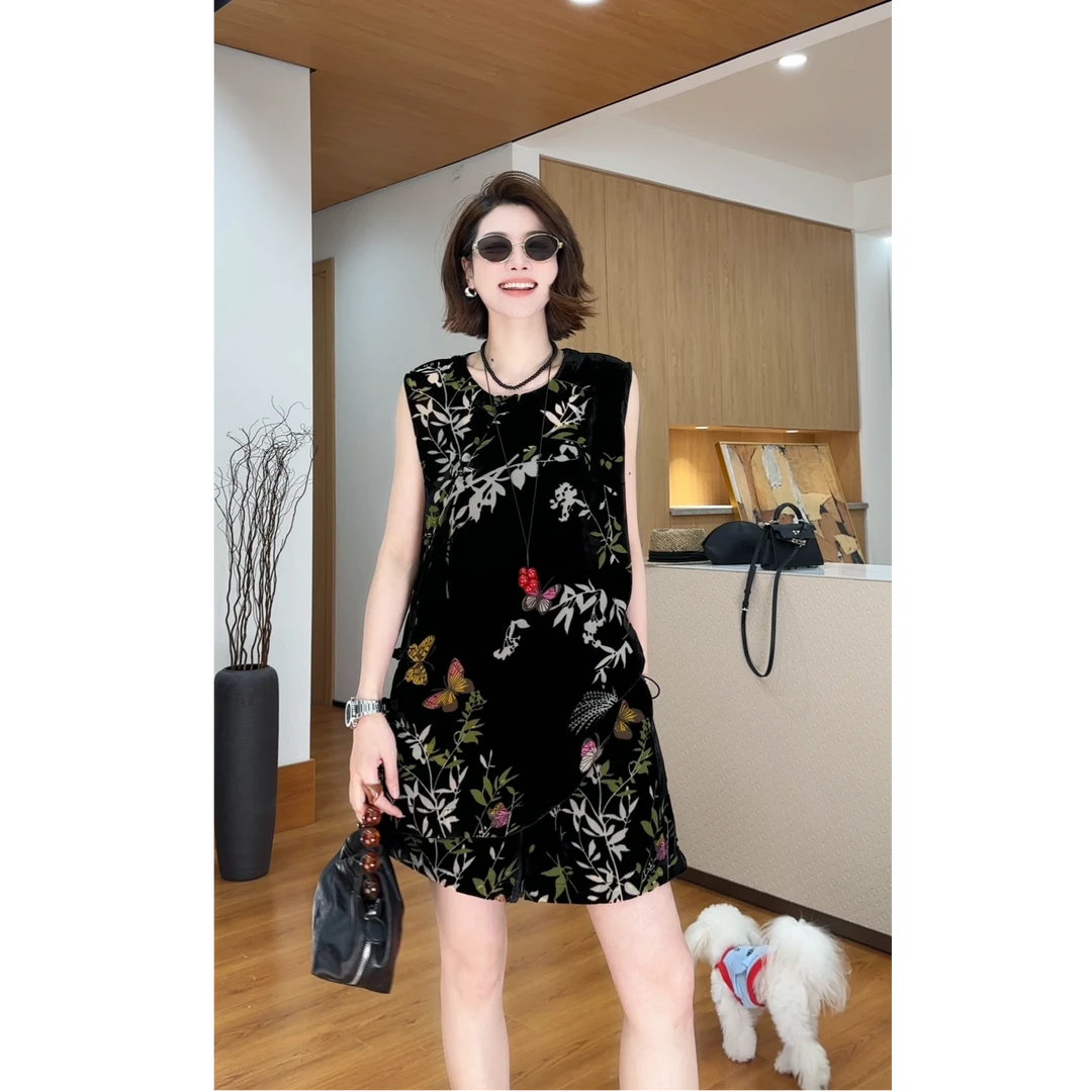 YYOUHAN 【慕枝南下】极简风无袖马夹短裤冰凉夏日套装 2506C3480