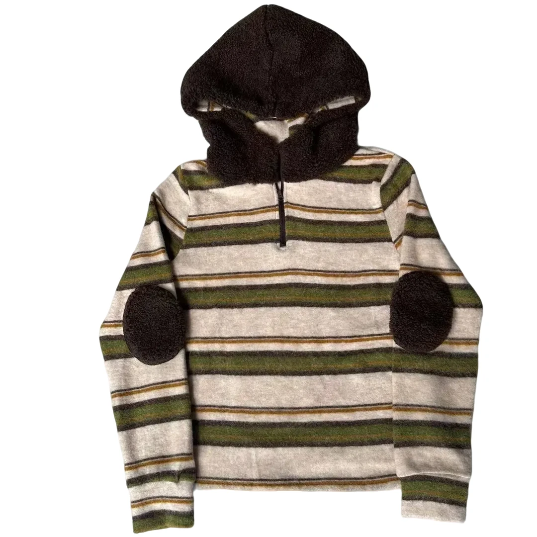 修身型加绒加厚款双面绒时尚拼色上衣