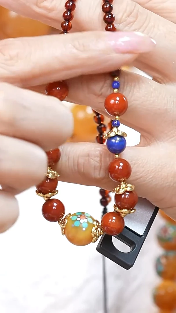 蜜蜡颈饰未镶嵌3440天然蜜蜡珠宝奇石云端妖孽全部保真