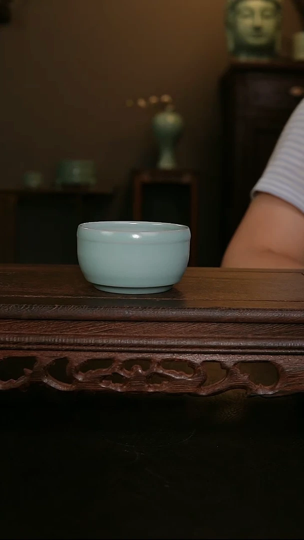 摆件王国奇手工鼓腹杯  印章