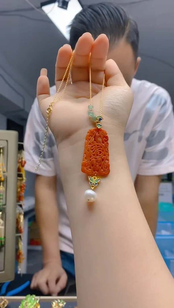 【闪购商品】翡翠耳饰合金169翡翠锁骨链