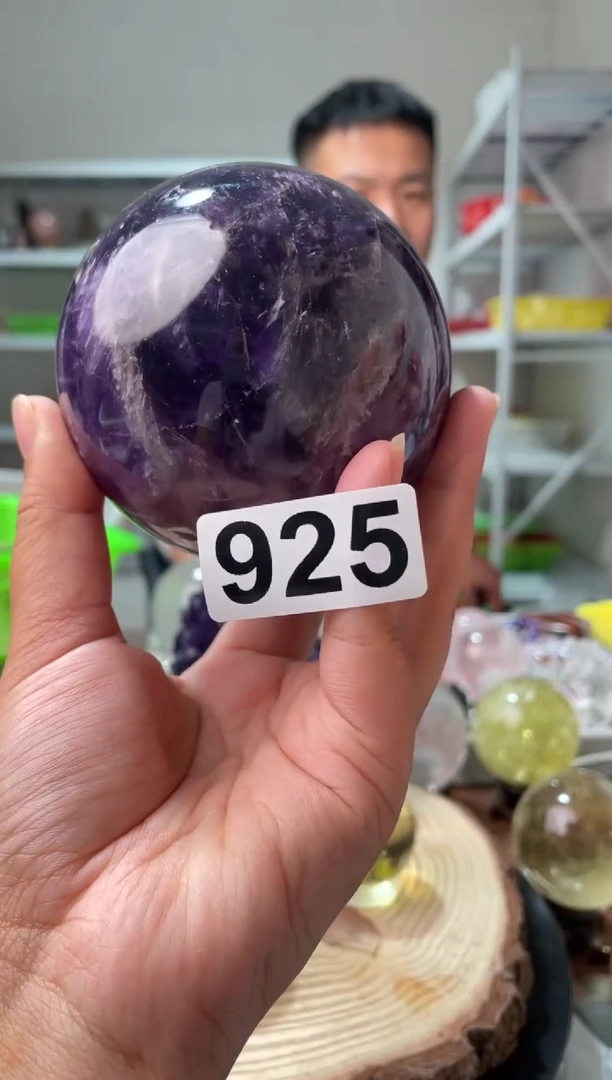 未镶嵌水晶大型摆件（非配饰）紫水晶球925