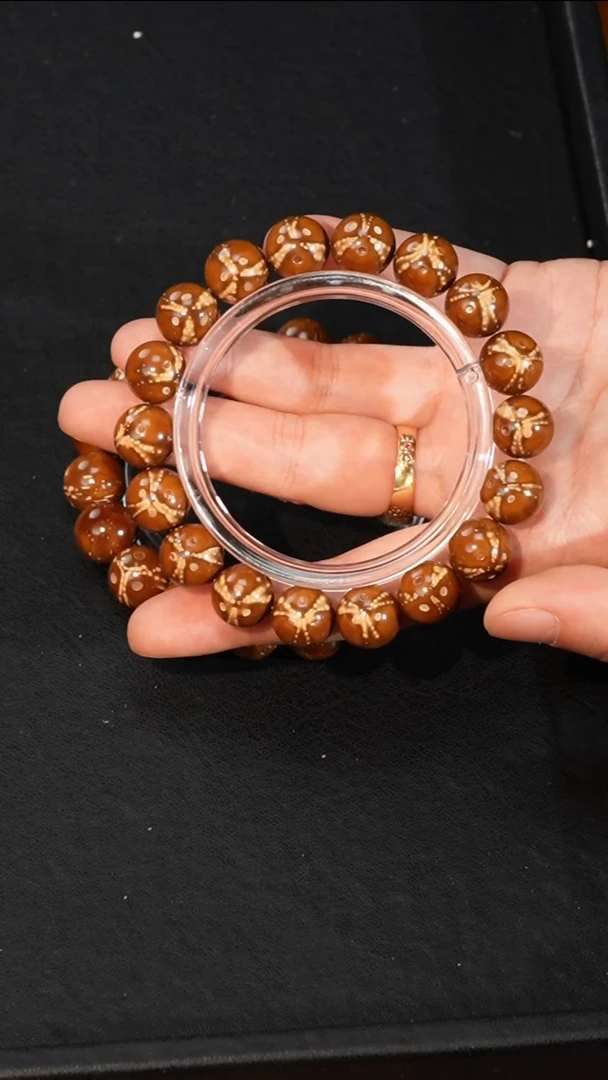 紫金鼠手串精品熊猫正奔光珠