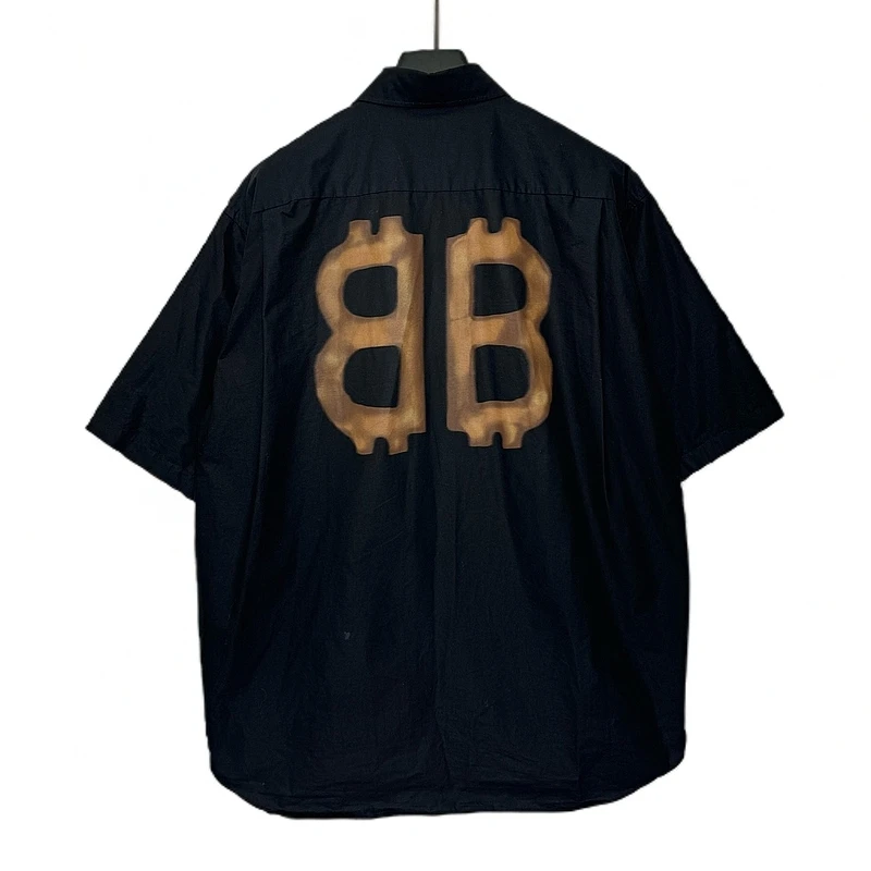 99新 Balenciaga/巴黎世家 比特币双B衬衫短袖 38码/无配件