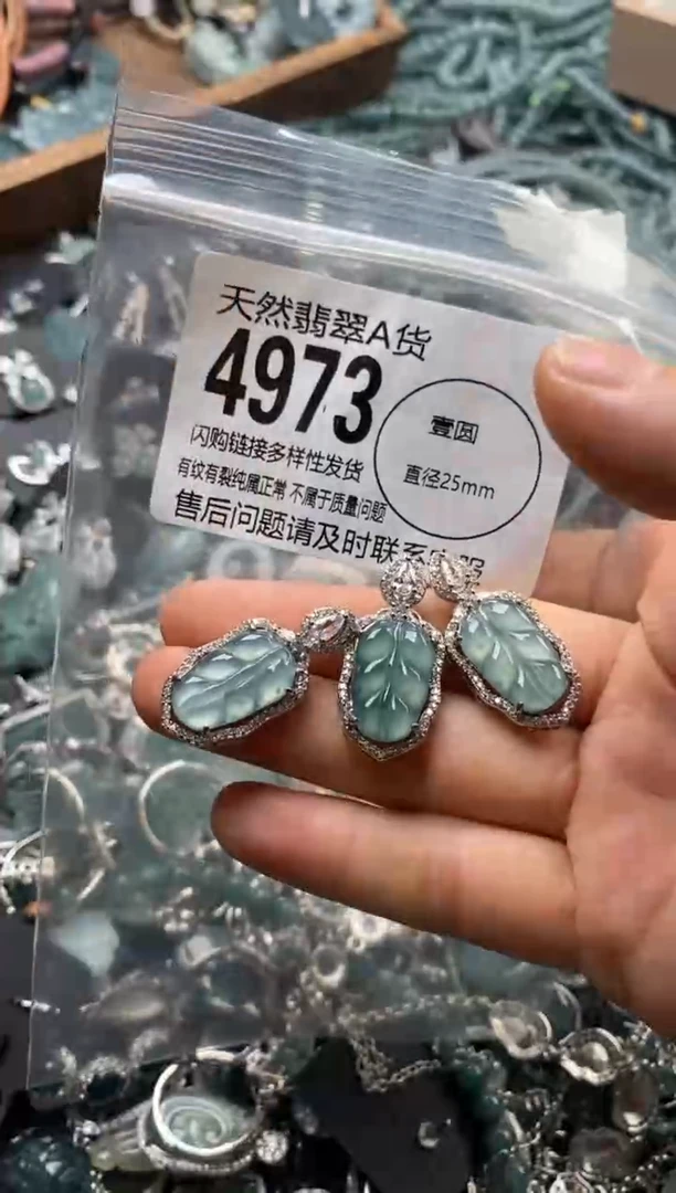 翡翠未镶嵌颈饰多样性发其一4973