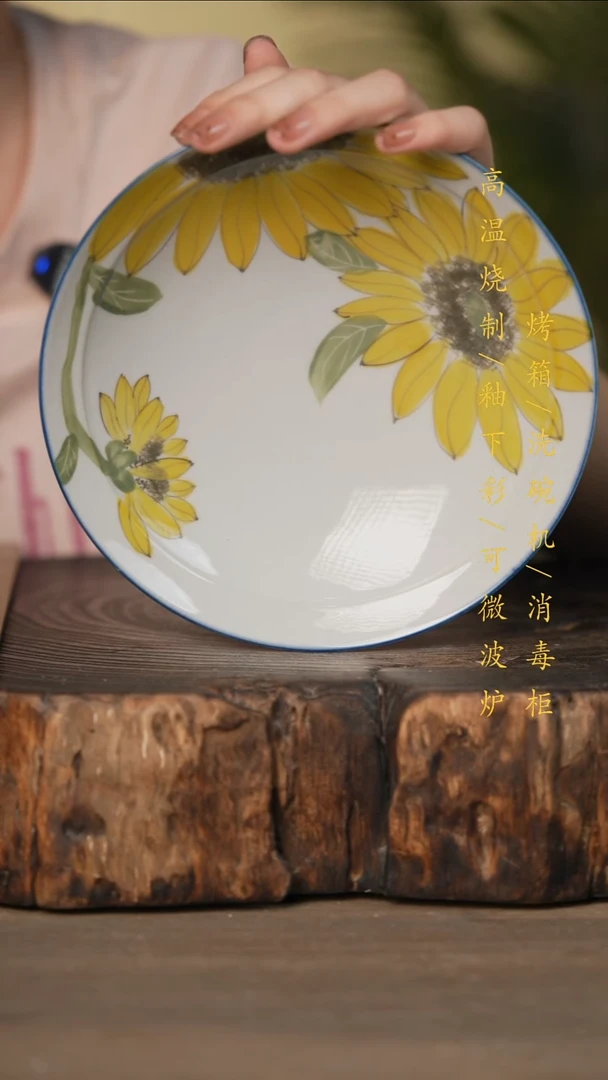 瓷片景德镇高温釉下彩可微波烤箱洗碗机