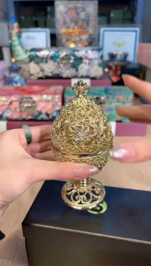 【闪购商品】杯255金色镂空钟表蛋