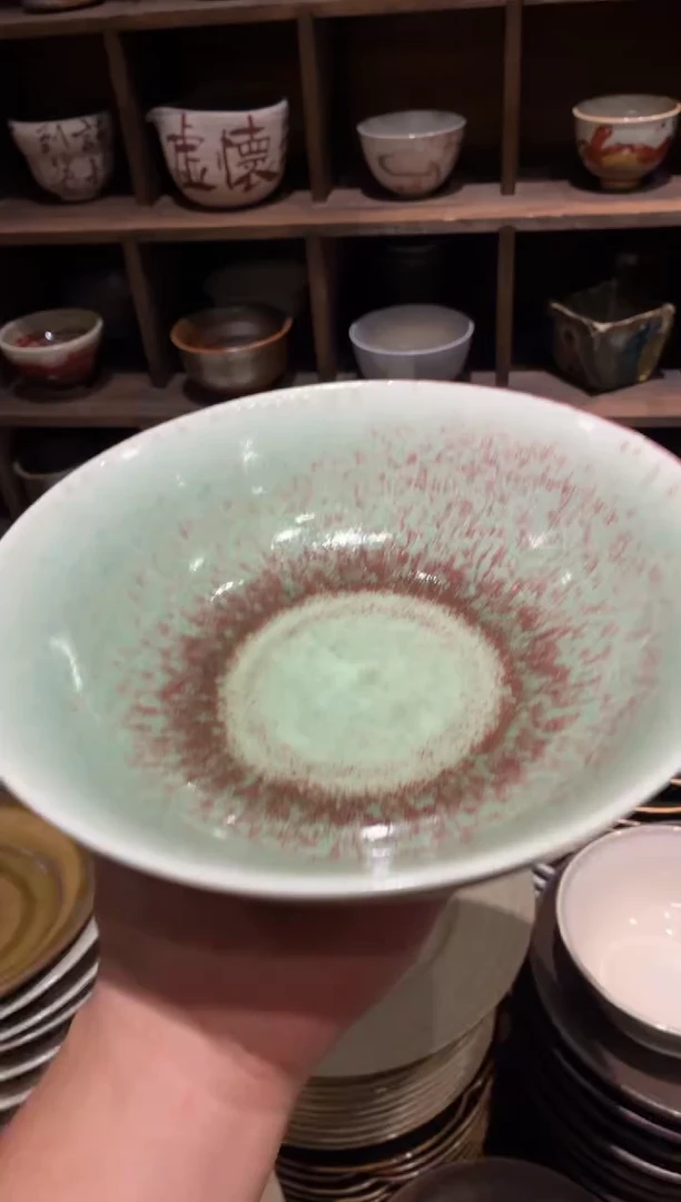 瓷片?****花97桐花手工深盘1个