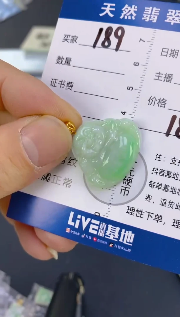 【闪购商品】翡翠颈饰18K金镶嵌天然A货翡翠