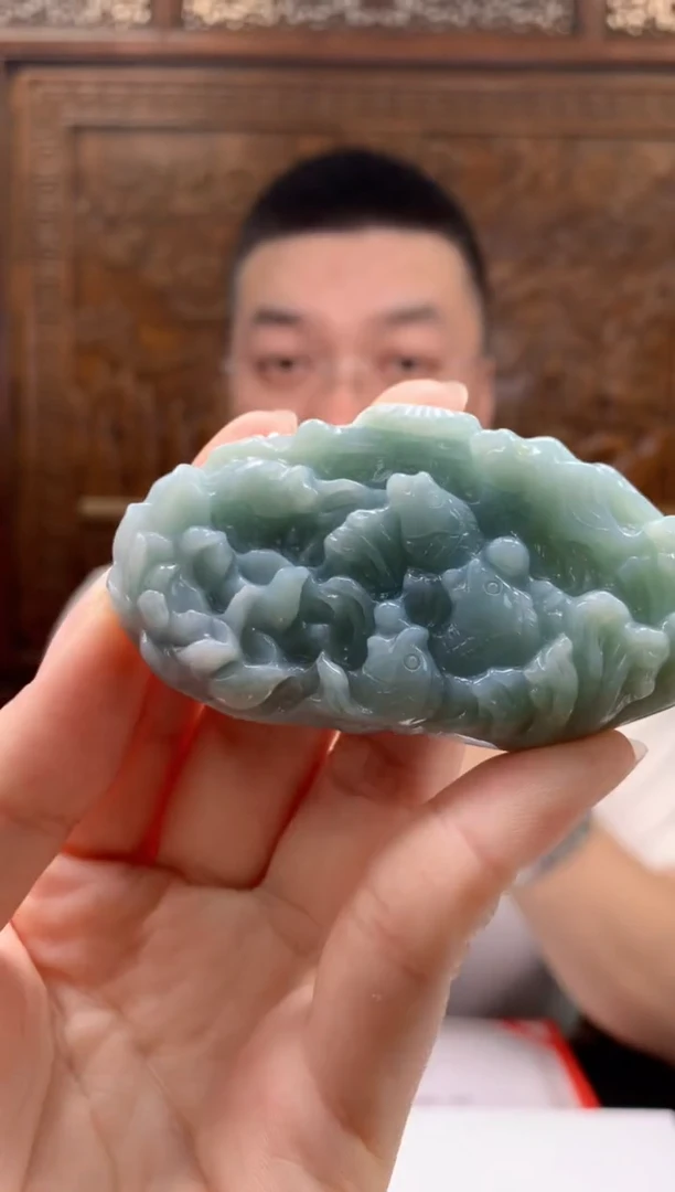 定制翡翠未镶嵌1072ry-毛货挂件46