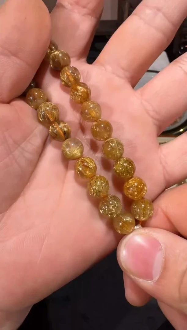 未镶嵌手串发晶SJ-740金发晶