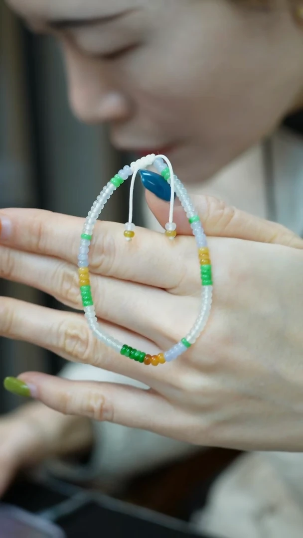 未镶嵌手串翡翠23-3.9mm珠串/姿/1