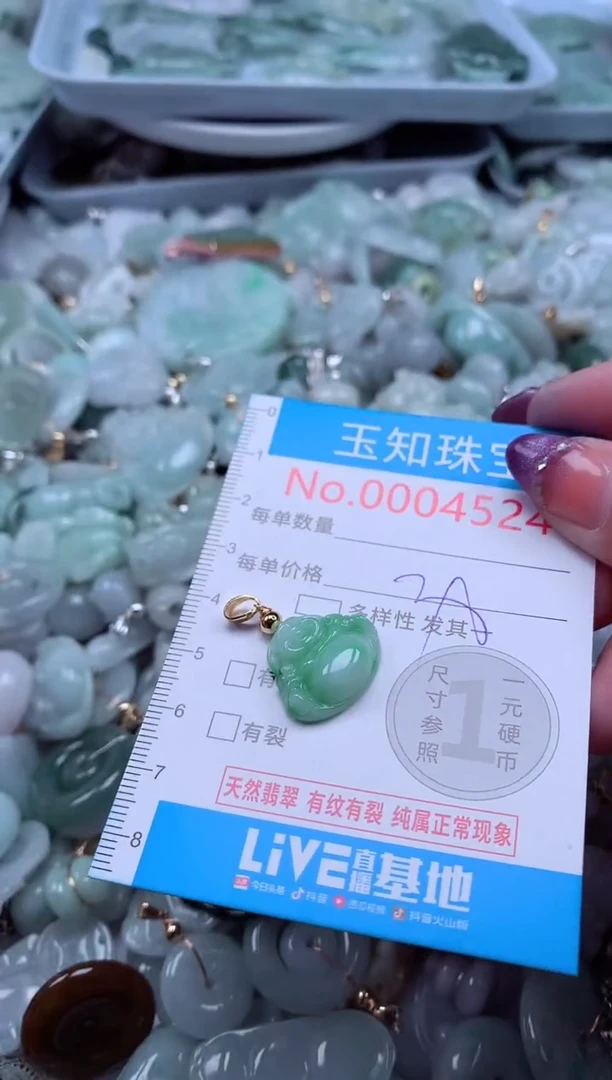 翡翠未镶嵌吊坠(不含链)4524