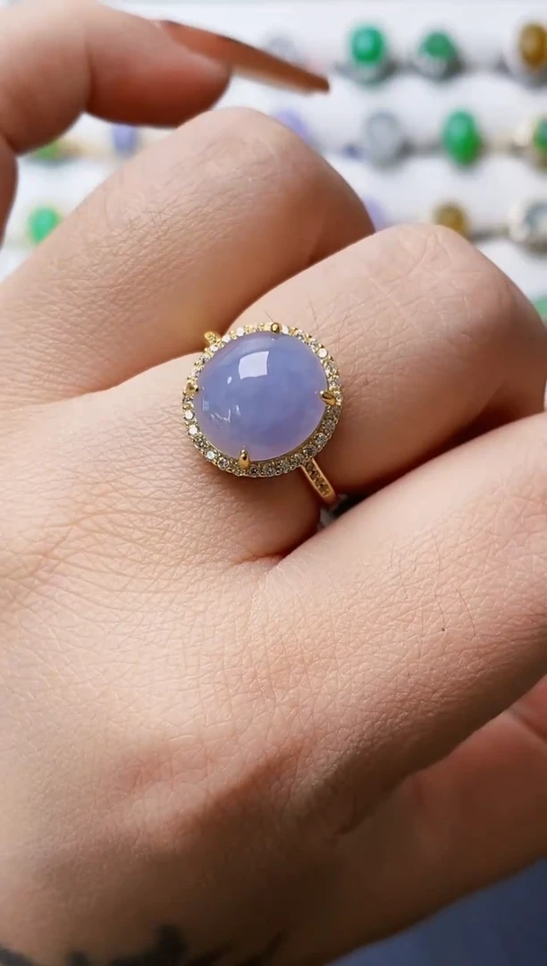 银S925镶嵌戒指翡翠0232