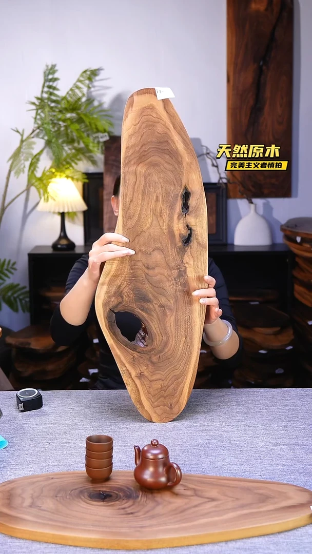 木北美黑胡桃原木.干裂疤结不属于商品质量问题完美主义者慎拍