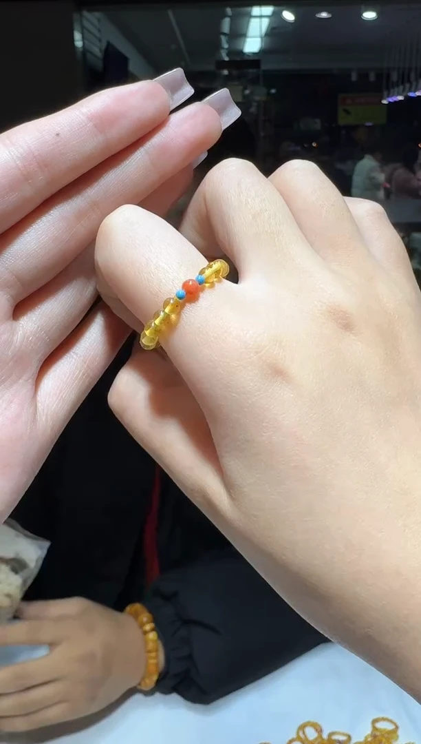 【闪购商品】琥珀戒指未镶嵌多样性发一件 083
