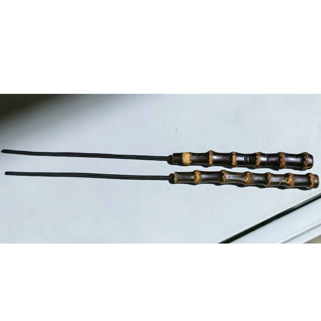 【朴意凡器】紫竹鞭彩铜铜筷夹炭器手工百搭茶道手工茶道长28（GT34）