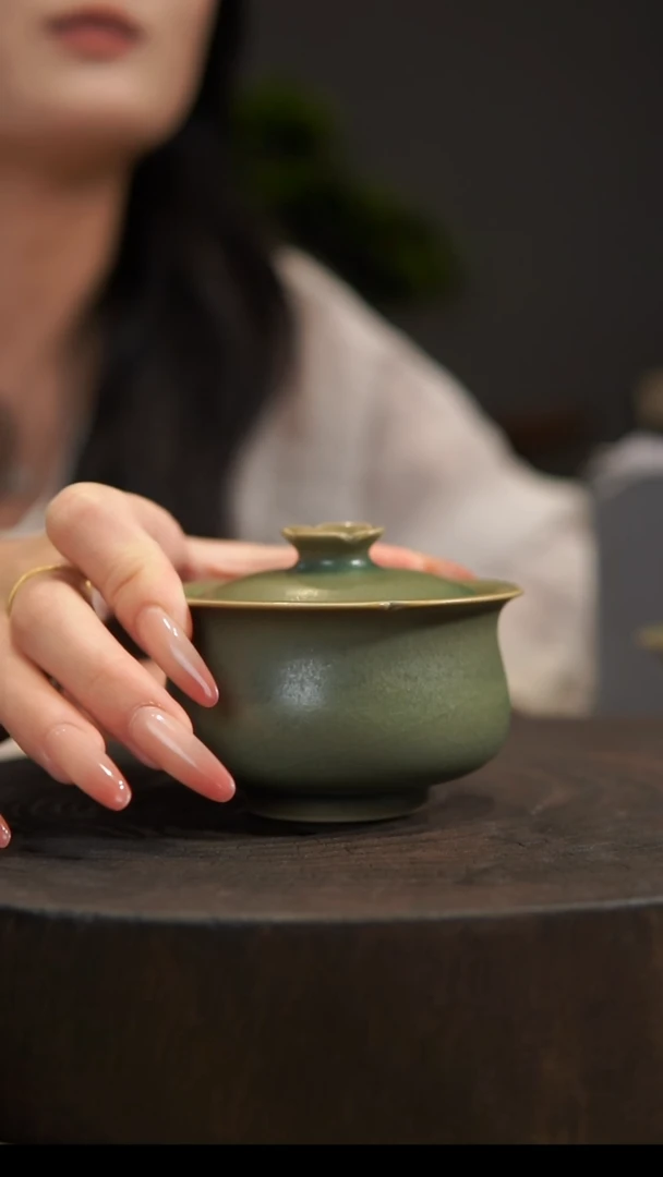 杯子钱袋二才盖碗 汝州原产地  原矿老釉