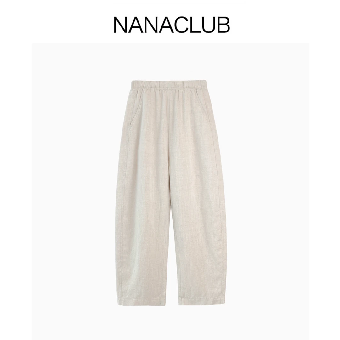 NANACLUB 喜欢松弛感的闭眼入 亚麻天丝弯刀裤 暴汗三伏天穿凉爽