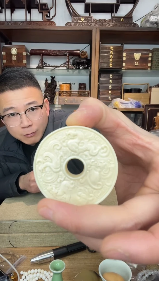 乌木类书架155猛犸高品雕刻四象牌子33.7克