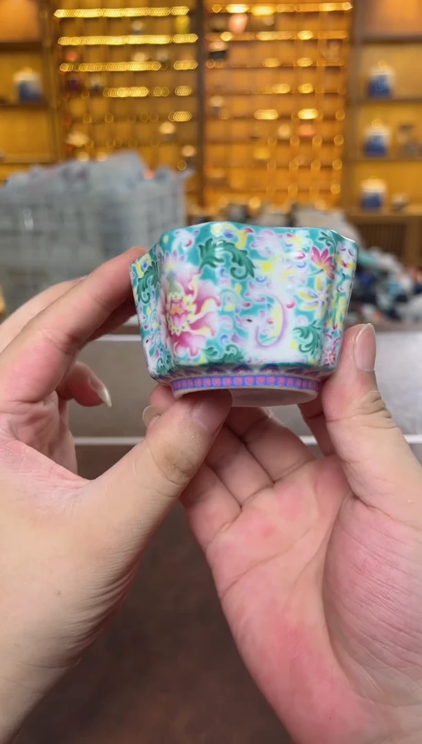 瓷片鸣盏居11111珐琅彩主人杯