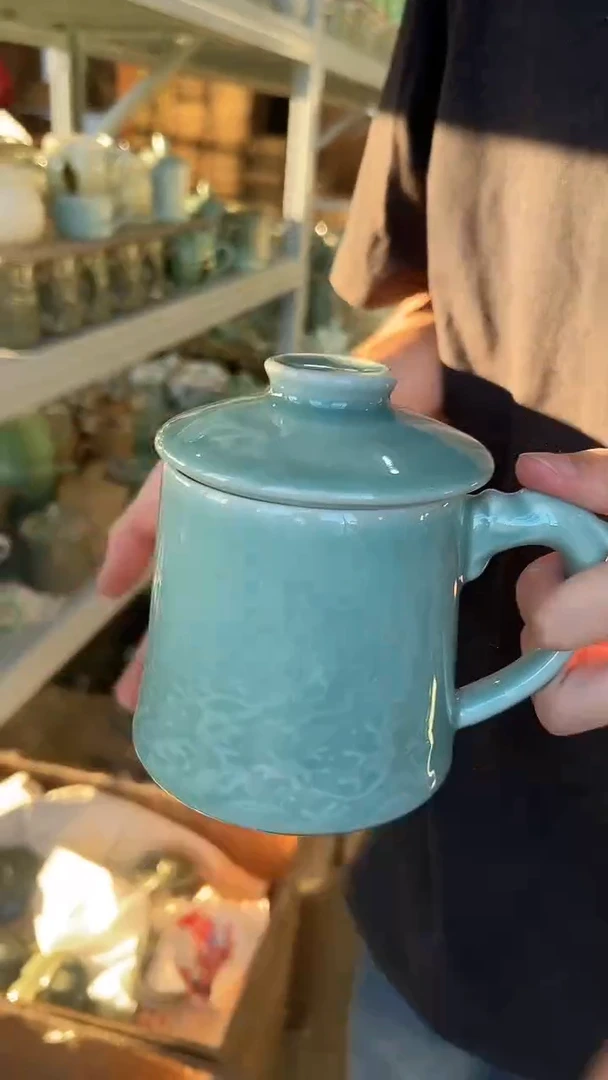 龙泉云间青瓷小米茶器